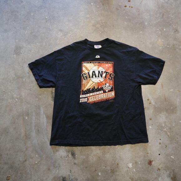 San Francisco Giants 2010 World Series Celebration 2 Sided T-Shirt - Picture 1 of 7
